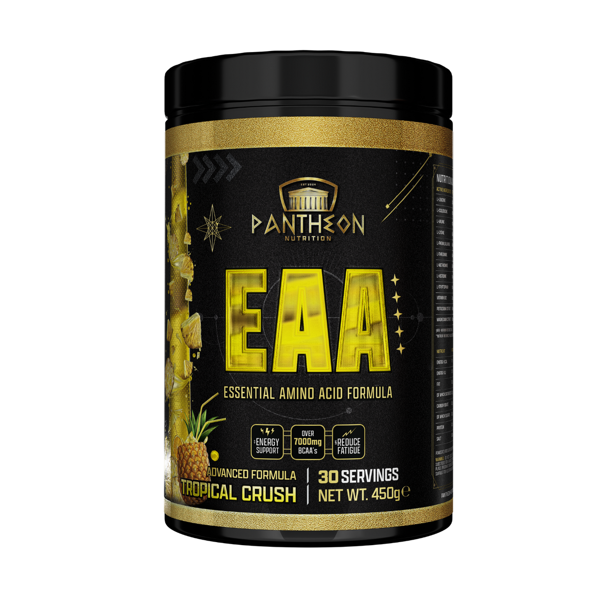 Pantheon EAA essential amino acid powder tub, Tropical flavour