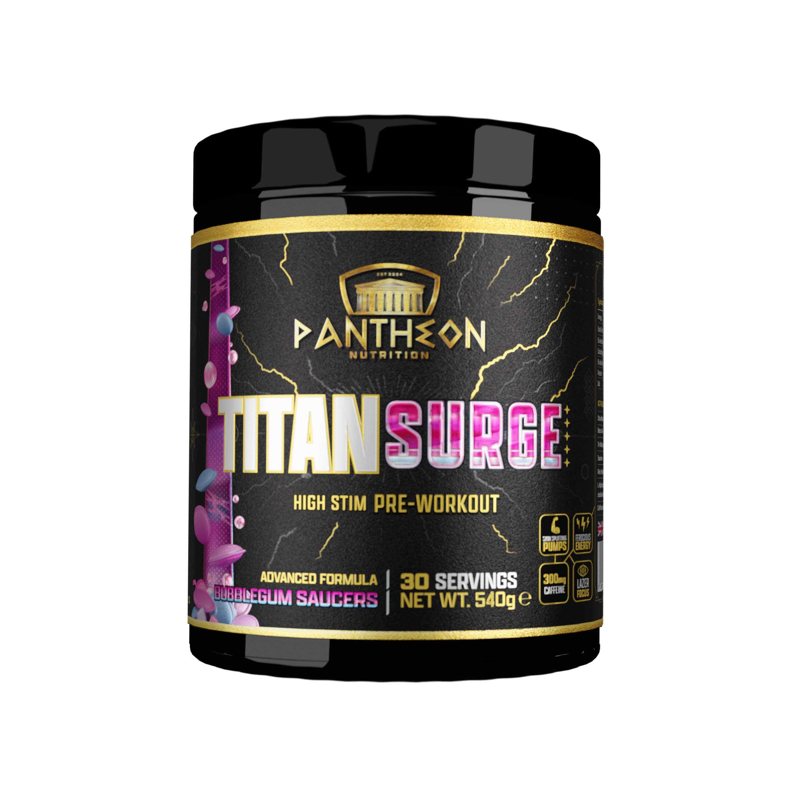 Titan Surge Pre Workout - Bubblegum Flying Saucers