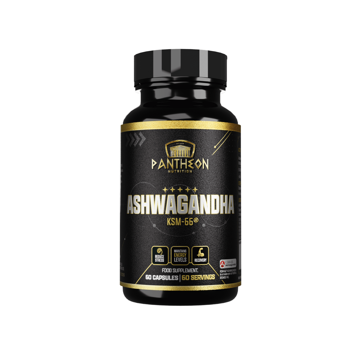 Pantheon Ashwagandha KSM-66 capsules tub