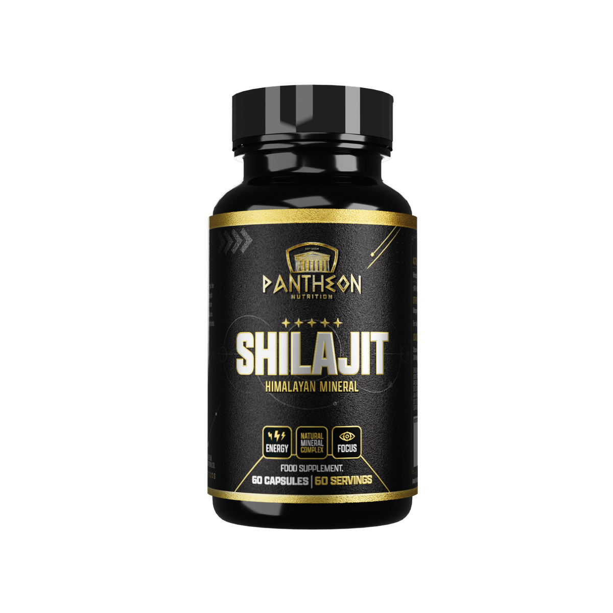 Pantheon Shilajit 400mg capsules tub
