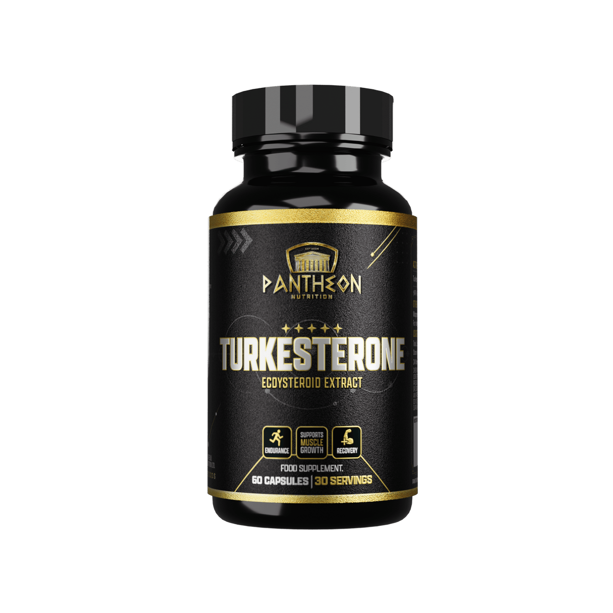 Pantheon Turkesterone 600mg capsules tub